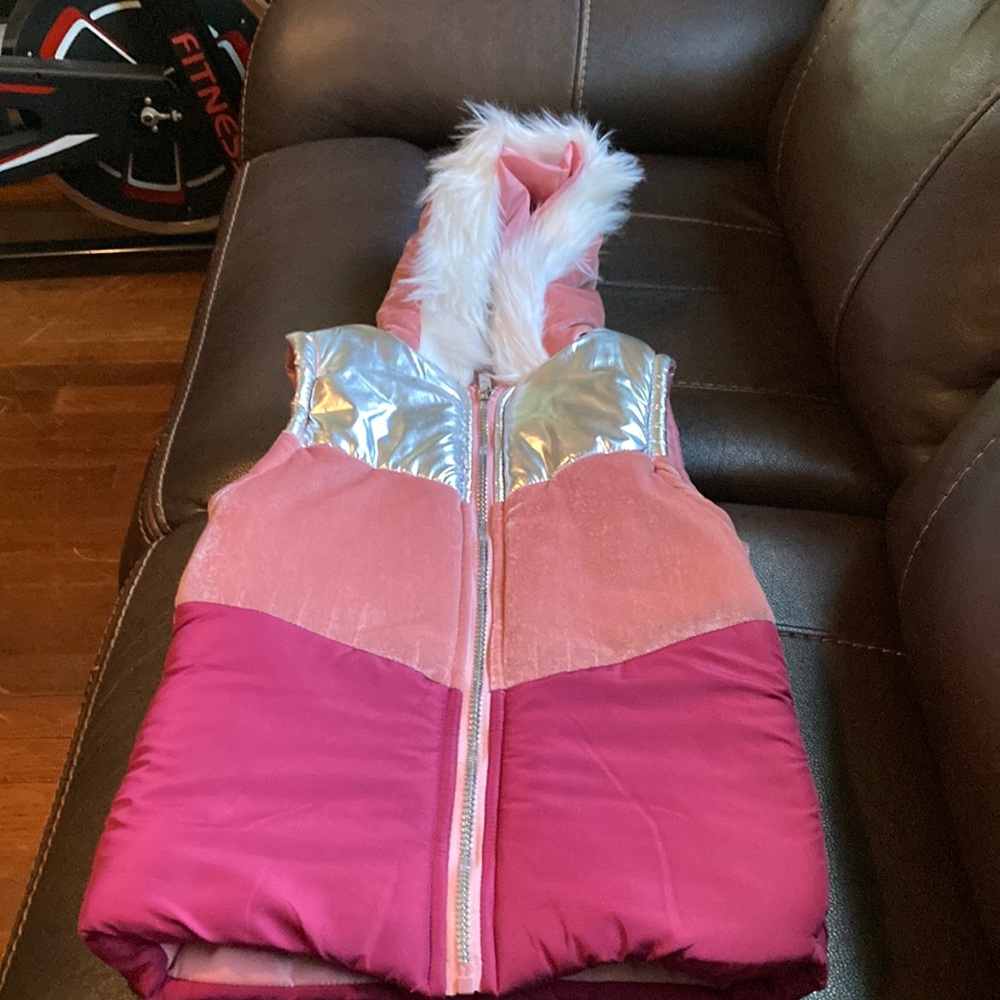 Girls half jacket with hood